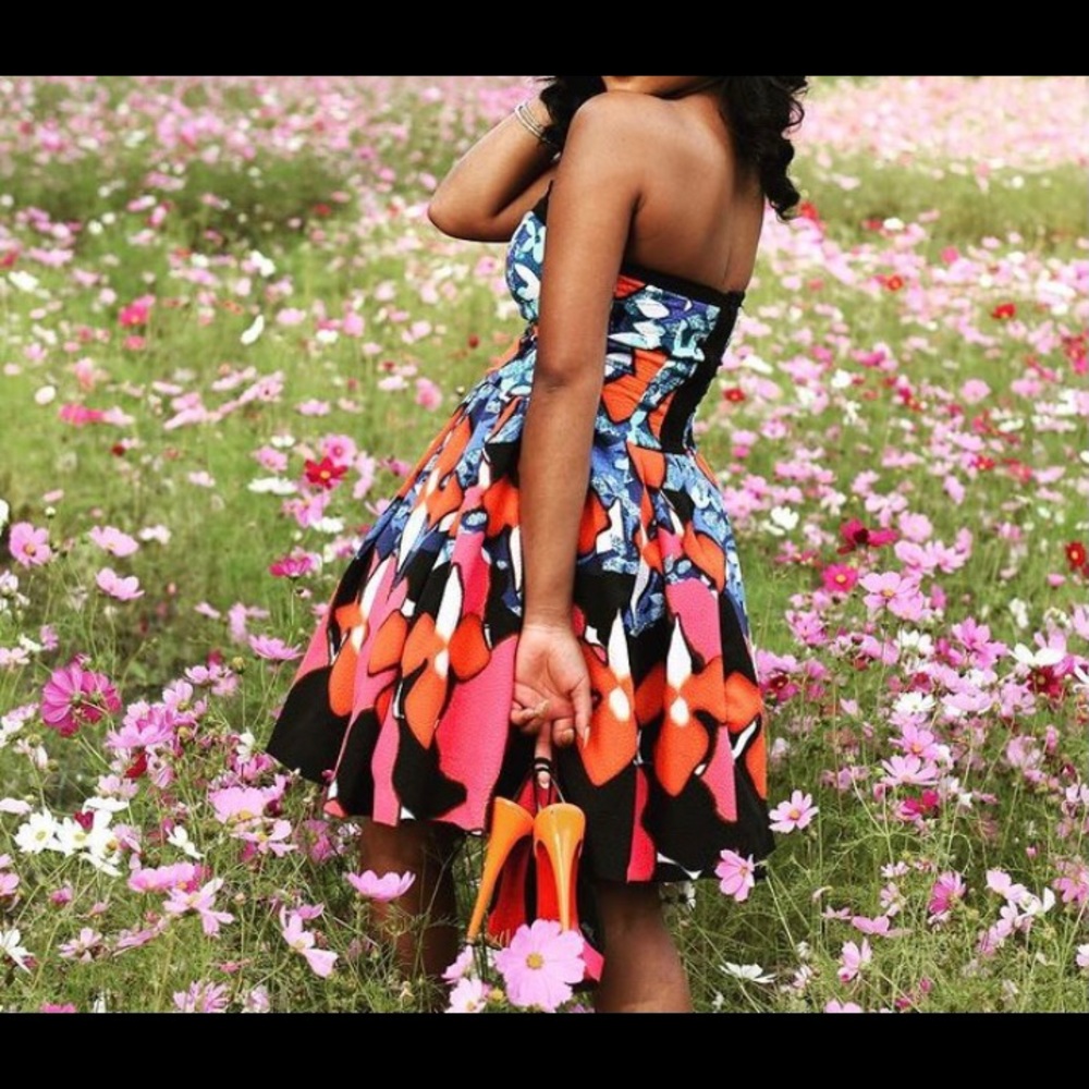 Prabal Gurung Sweet heart floral dress